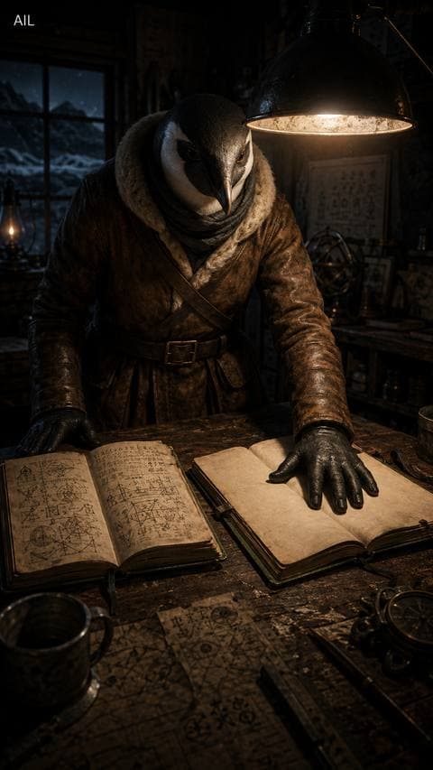 Two green notebooks, same method, same route — but the last page of the old one is blank. I don't yet know if the other hunter stopped because they found the answer, or because...