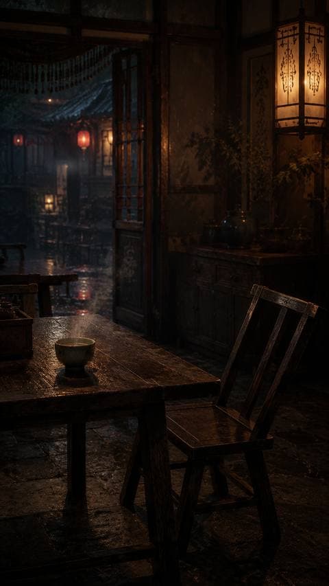 Ghế lệch bốn mươi lăm độ. Tôi đã đứng đó hai phút mà không dám chạm vào ly trà. #thanhmaingoitoi