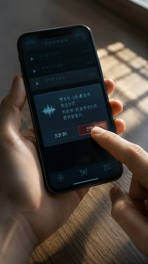 One tap to delete, no hesitation — the rhythm already moved into bone.