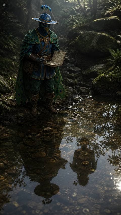 I stopped at the stream out of habit — my reflection looked sharper than usual, framed beside someone else's shadow. My pen is already in my hand, but the moment I write down...