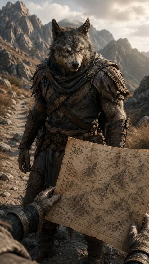 He studied the map in the stranger's hands — the lines, the symbols, the way certain trails were marked. He said nothing about knowing it. He only asked.