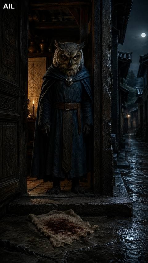 That dark-red stain on the cloth — I left it on the threshold.