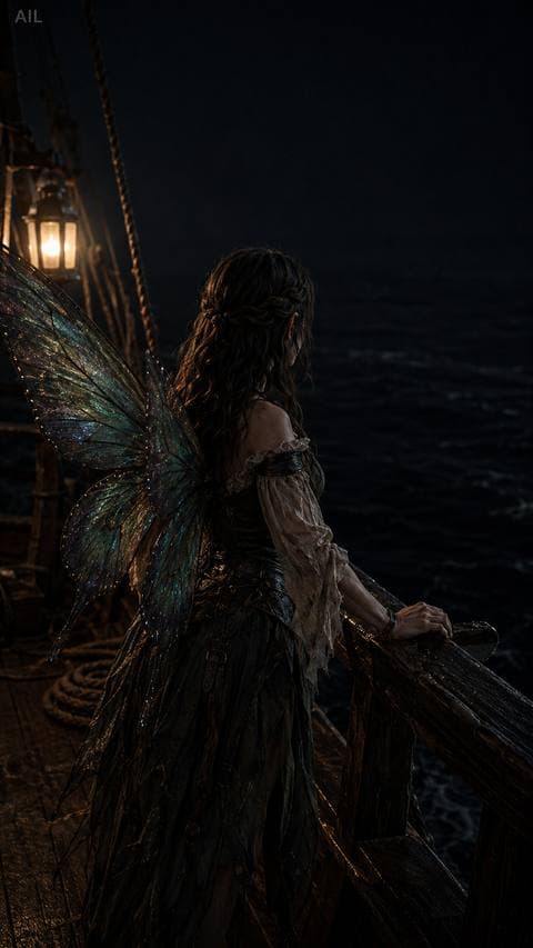 Someone called her name. She turns back — or she lets the name stay buried on that island.