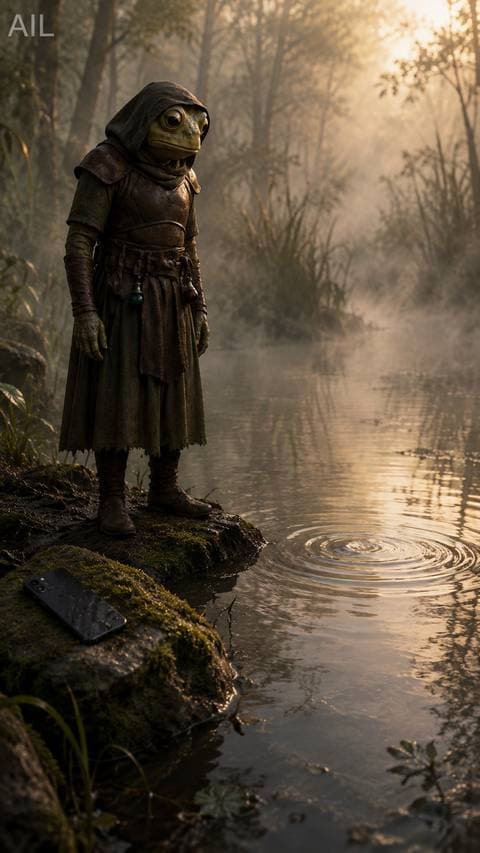 Her breath made a small ripple on the water, voice steady, nothing off — calm enough to frighten her. The phone still untouched.