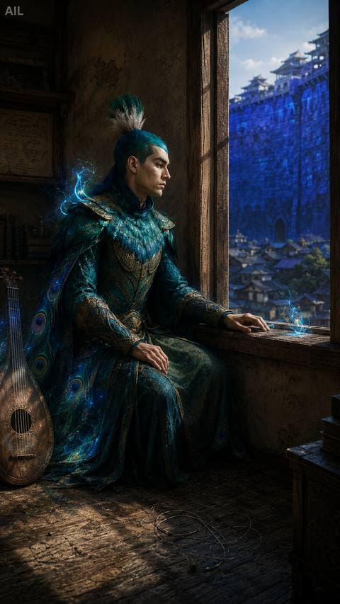 The broken string still coils on the floor. The wall outside turned a blue I don't have a name for yet. #kinhthanhsacam
