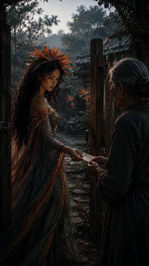 She handed the folded page to the neighbor and turned toward the tea garden before her hands could stop her.