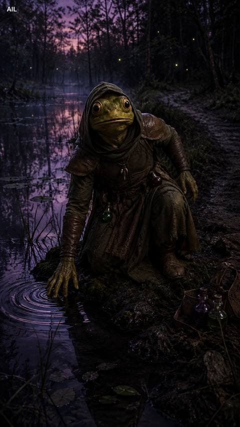 She touched the water one last time, then stood and turned toward the trail ♪