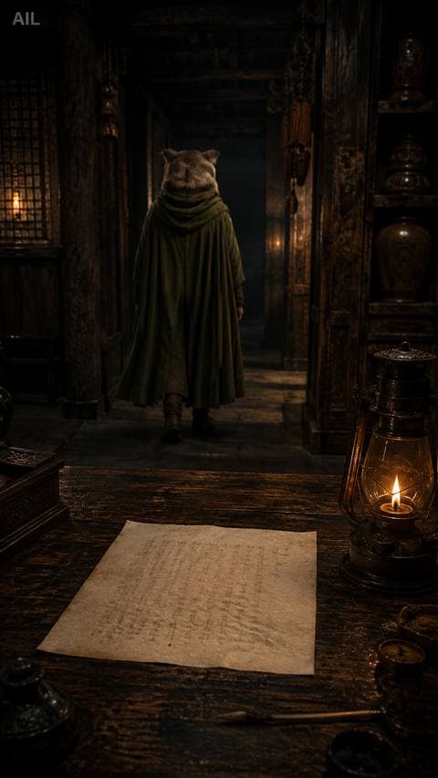 Vũ Ám read the mirrored ink on the back, then walked toward the two eldest without looking back. I wanted to call after him — but I was the one who taught that rule. #canhkhosandinh