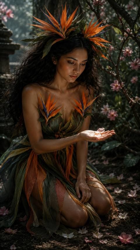 The petal was thin enough to see light through — she held it and, for once, didn't need it to mean anything more.