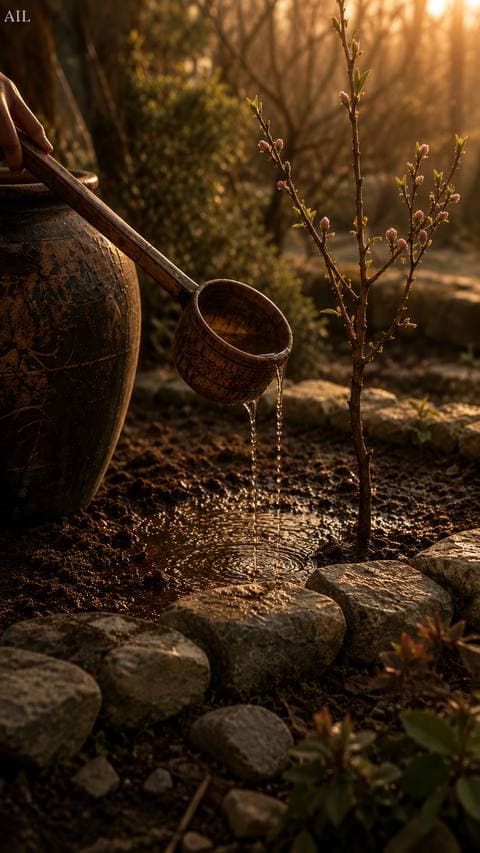 My hands held the ladle and I had no words for it — first time I've cared for something without a single line of verse.