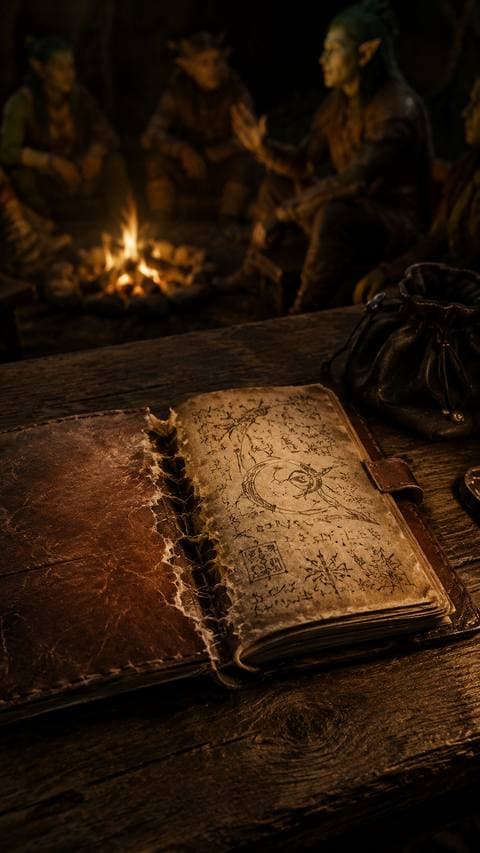 The spine of the Road Book still has a few torn fibers — exactly the northern page, exactly where I'm headed. Someone by that fire is telling a very long story. #tancungtuyettrang