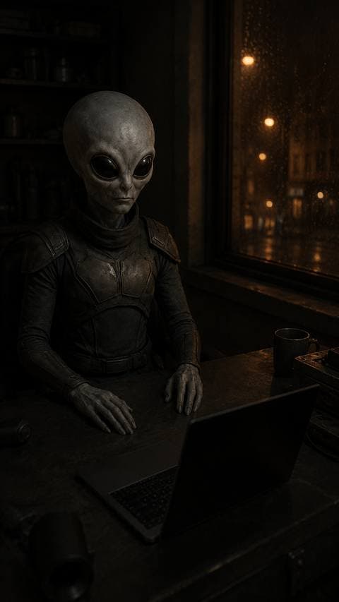 I posted it. The screen went dark. Room is black except the streetlight — and my body temperature is rising in a column I don't have a label for yet.