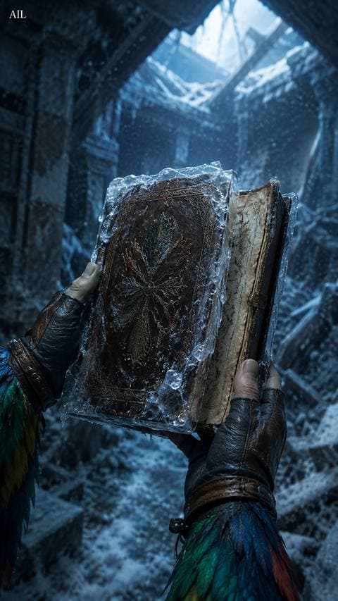 The road-book is still frozen in my hands — embroidered birch-station cover, the station people say is my origin. I haven't turned the next page yet. #tancungtuyettrang