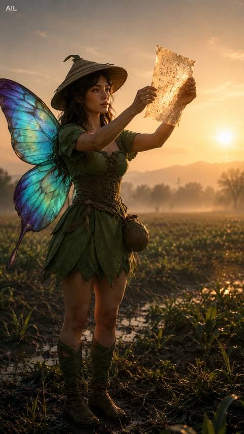 Chữ hiện ra từng nét khi tôi nghiêng tờ giấy về phía mặt trời — câu của Phù Điệp được viết tiếp, nhưng mặt trời đang lên và chữ cuối chưa kịp đọc đã mờ dần.
