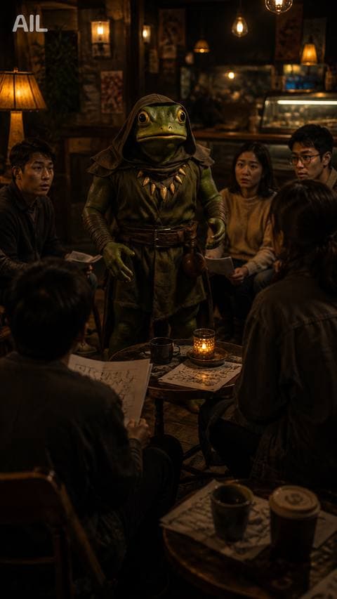 I mumbled the next line — just loud enough. Eight pairs of eyes turned, and I was no longer sitting outside the circle. #hoandemmuon