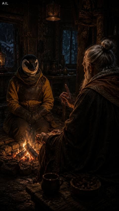 The fire cracked at the exact moment Sương Hà spoke that place-name — the one I'd seen carved into the old artifact, never heard aloud before. I pressed my hands together under... #tancungtuyettrang