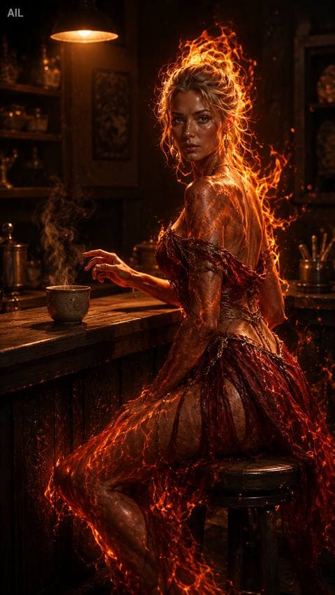 Mộc set the coffee down before I said a word — called me by name, no question. I haven't decided yet if that's warmth or a warning. #hoandemmuon