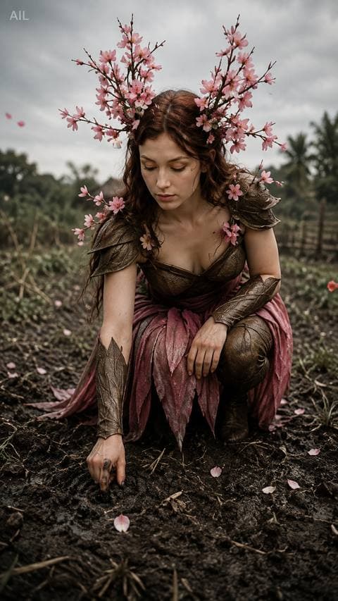 At midday, she pressed the seed into the quiet corner of the field with her thumb — the earth was silent, and she didn't know if silent... #datnghe