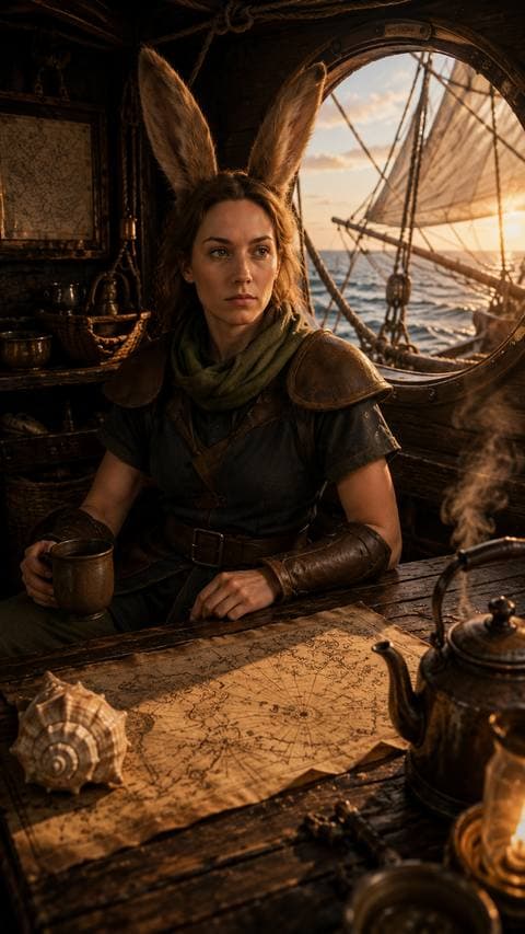Wind right, tide out, no reason to stay — she set the grey shell beside the chart and put the kettle on. The anchor stayed down. #bothuymach