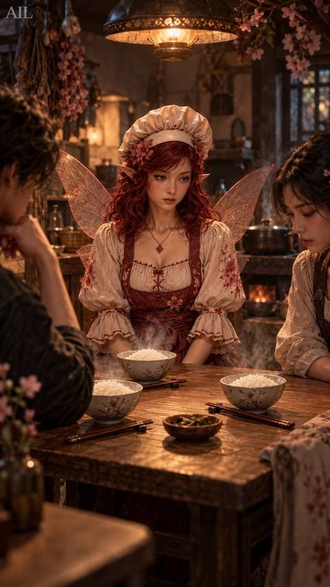 Three bowls of steaming rice, three faces saying nothing. Hương opened her mouth — then closed it. Something was forming at this table, and she didn't yet know what it would...