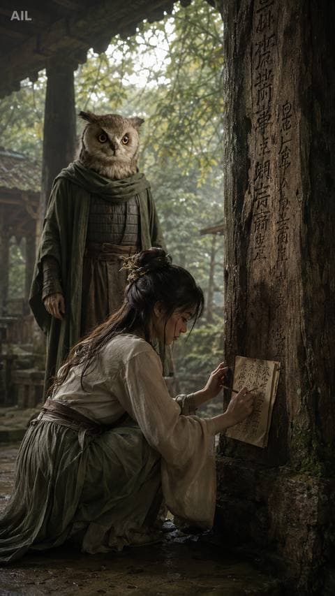 She copied my name onto thin paper, her strokes still unsteady — I watched and could not bring myself to ask why. #canhkhosandinh