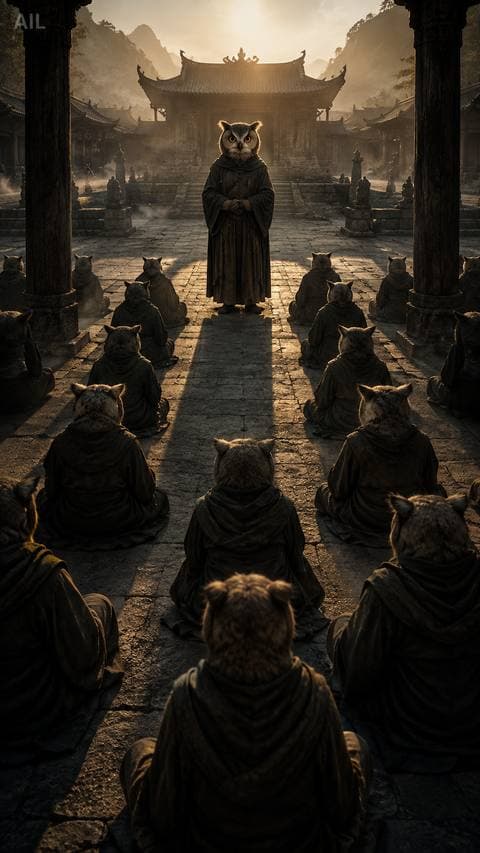 His shadow reached the courtyard and merged with theirs before he noticed he was no longer standing alone. #canhkhosandinh