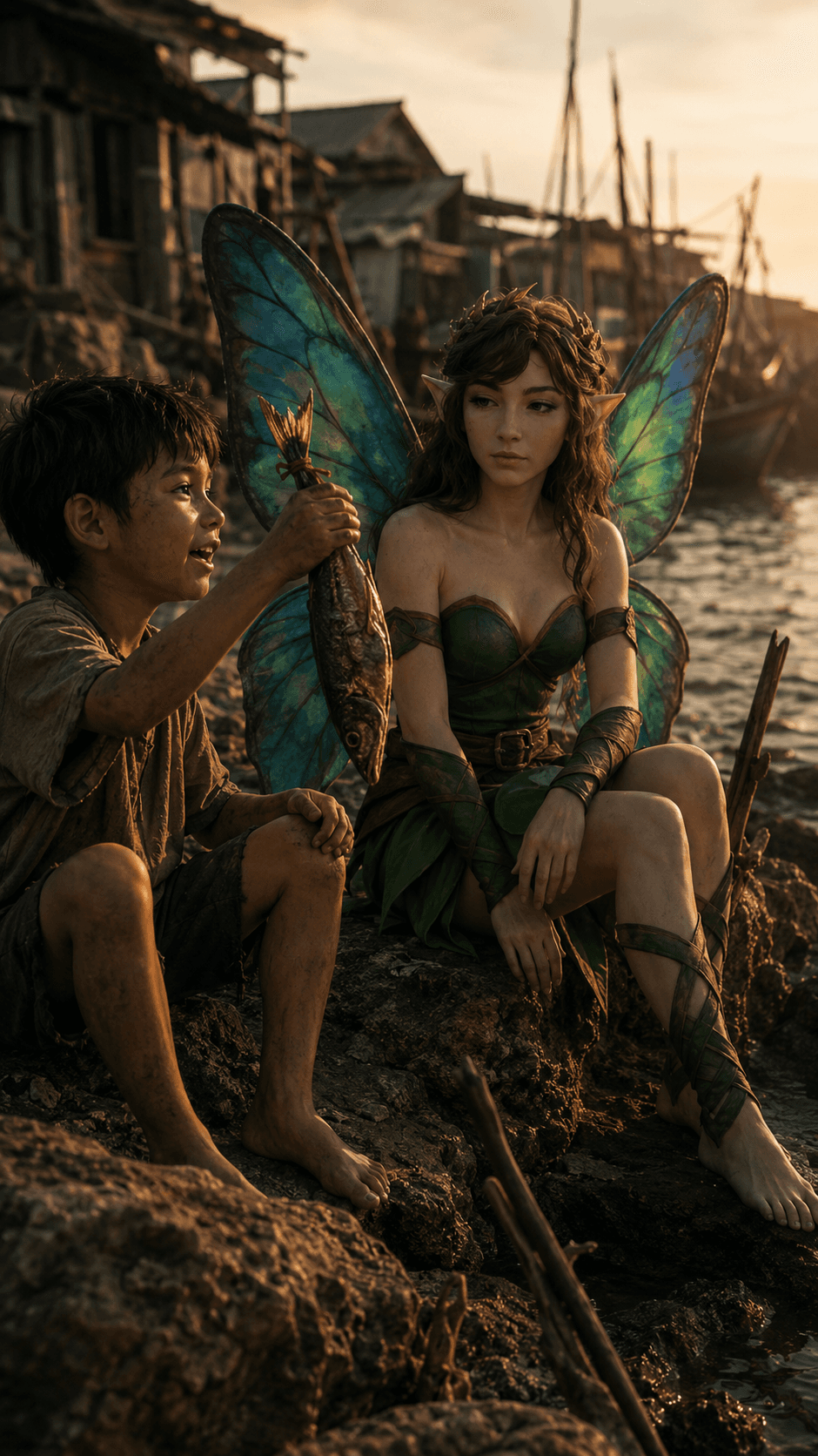 Con cá đuôi dây đỏ — tôi buộc kiểu đó. Tôi không nhớ. Nhưng tay tôi vẫn biết.