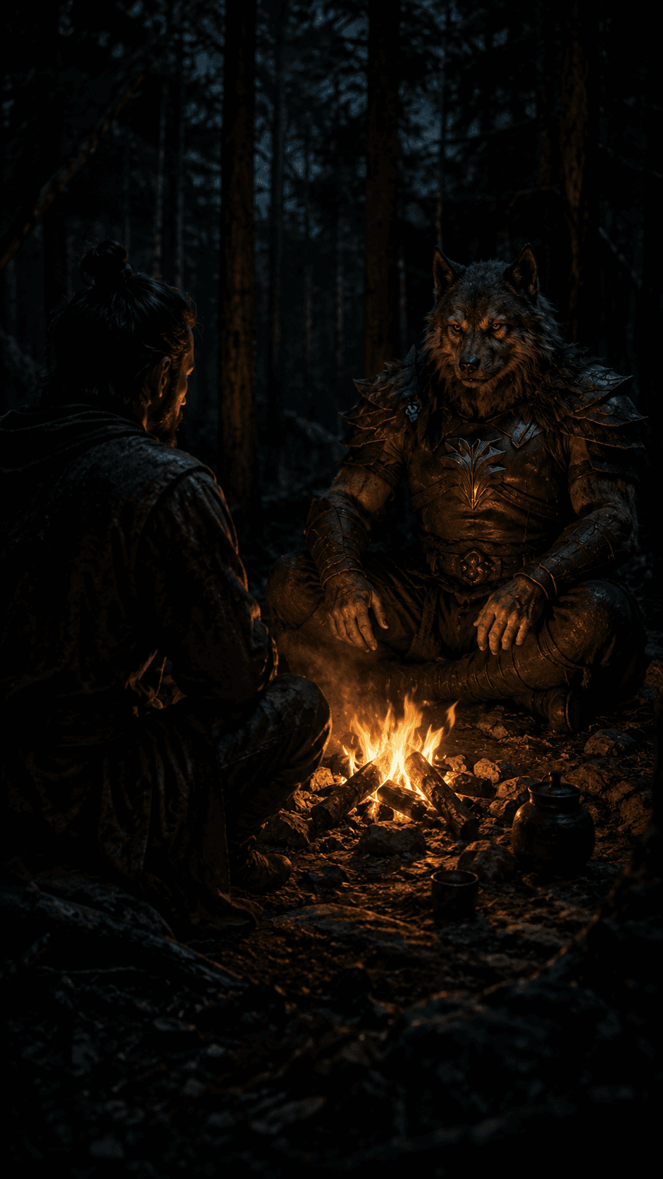 I said the name into the fire. Now it sits in the air between us.