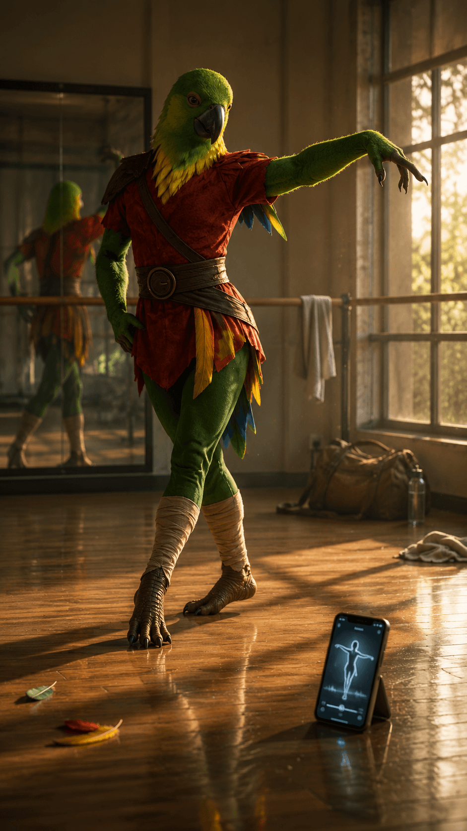 The phone counts 1-2-3-4, Tước hits every step right — but her hands keep wanting to break past beat eight.