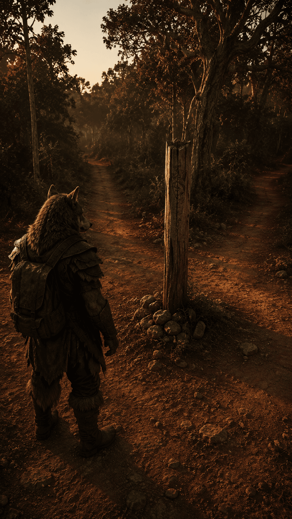 No sign on the post, just an old blade-mark — the land she never got to map.