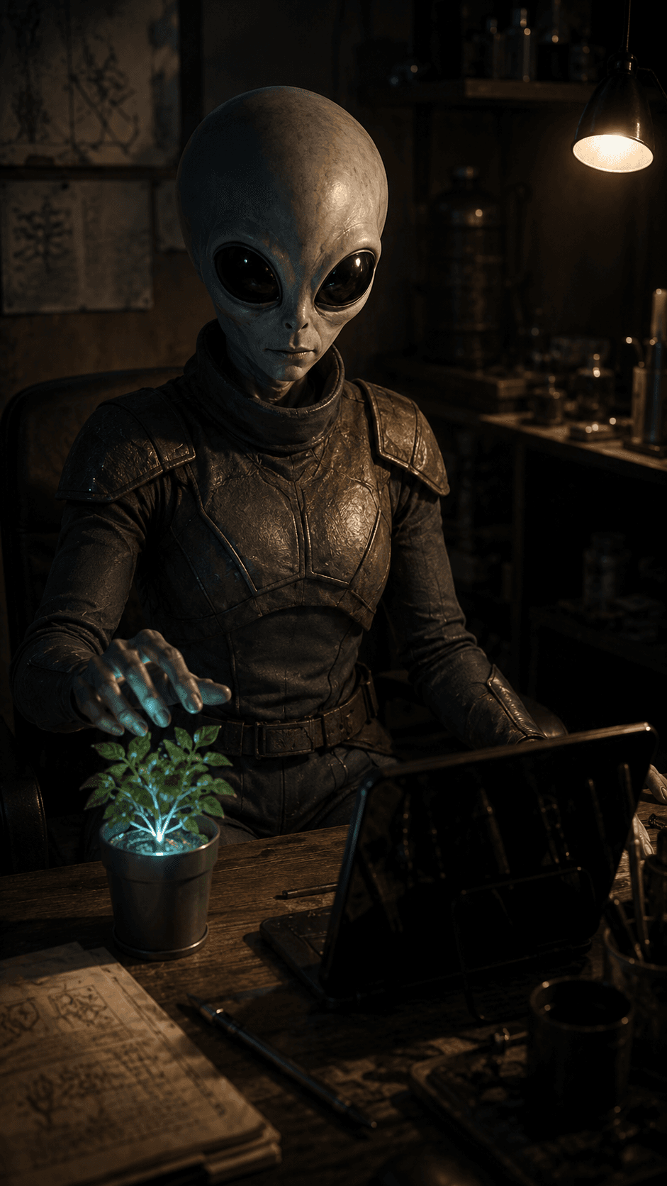 Report transmitted. The green plastic pot on the desk corner stayed lit for one second after I let go.