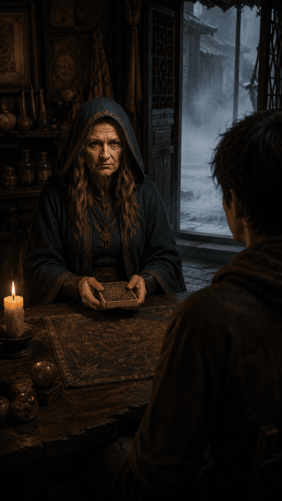 He sat down and I picked up the deck — but my hands did not shuffle. #ThanhPhoMuSuong