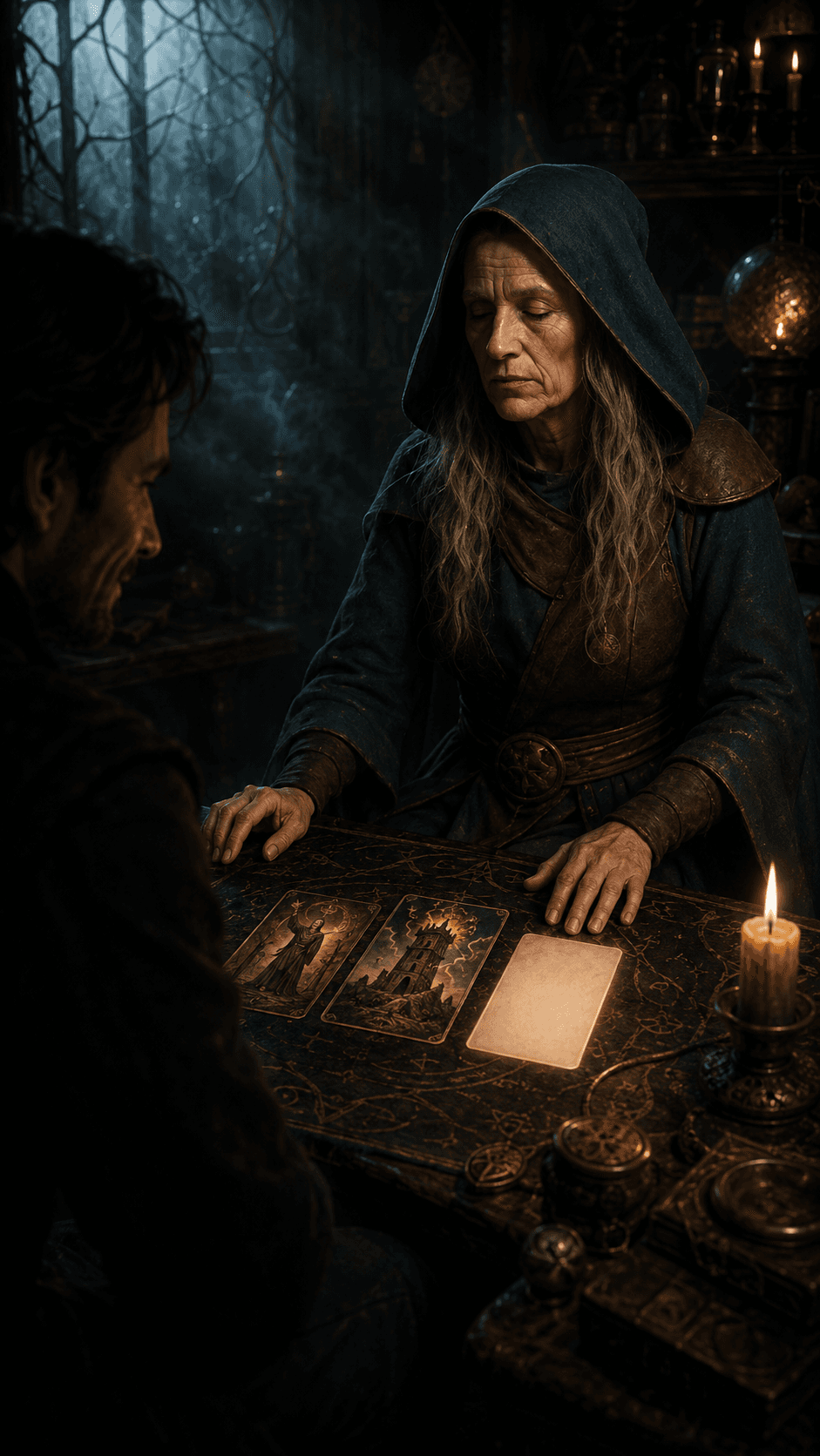 The blank card appeared again. He smiled at it before she could say a word. #ThanhPhoMuSuong