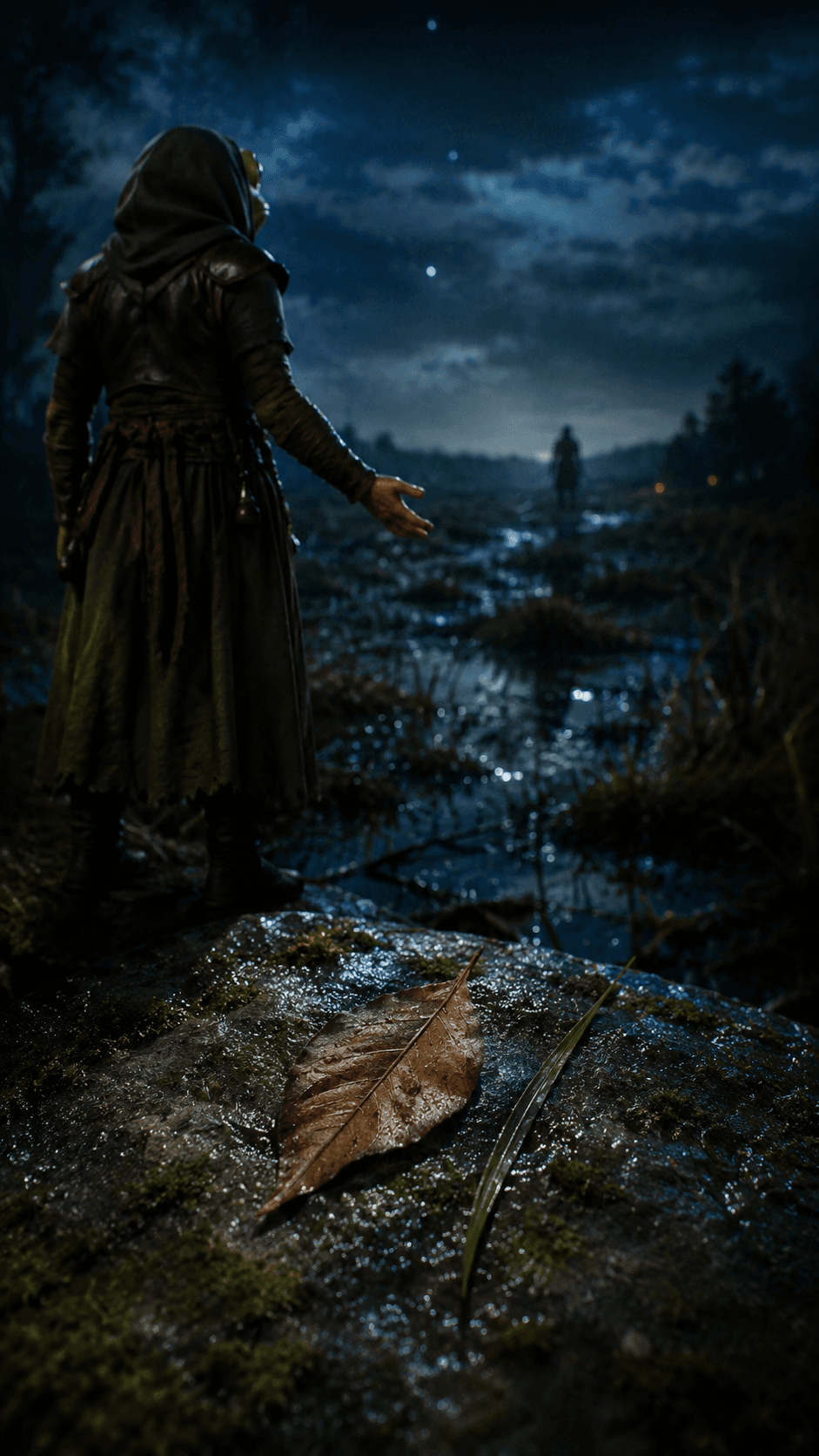 They laid the grass blade down beside the leaf and left, without a word. I almost called out — but I held still, because the music in my hands was still warm.