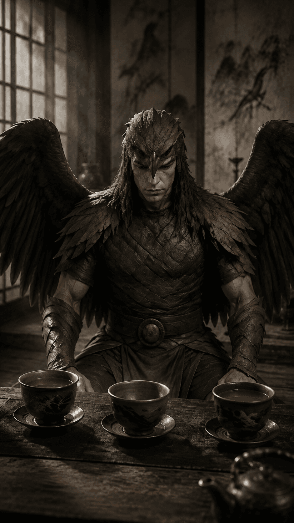 Three cups poured, one drained. He knew which visitor had actually been sent. #thanhmaingoitoi