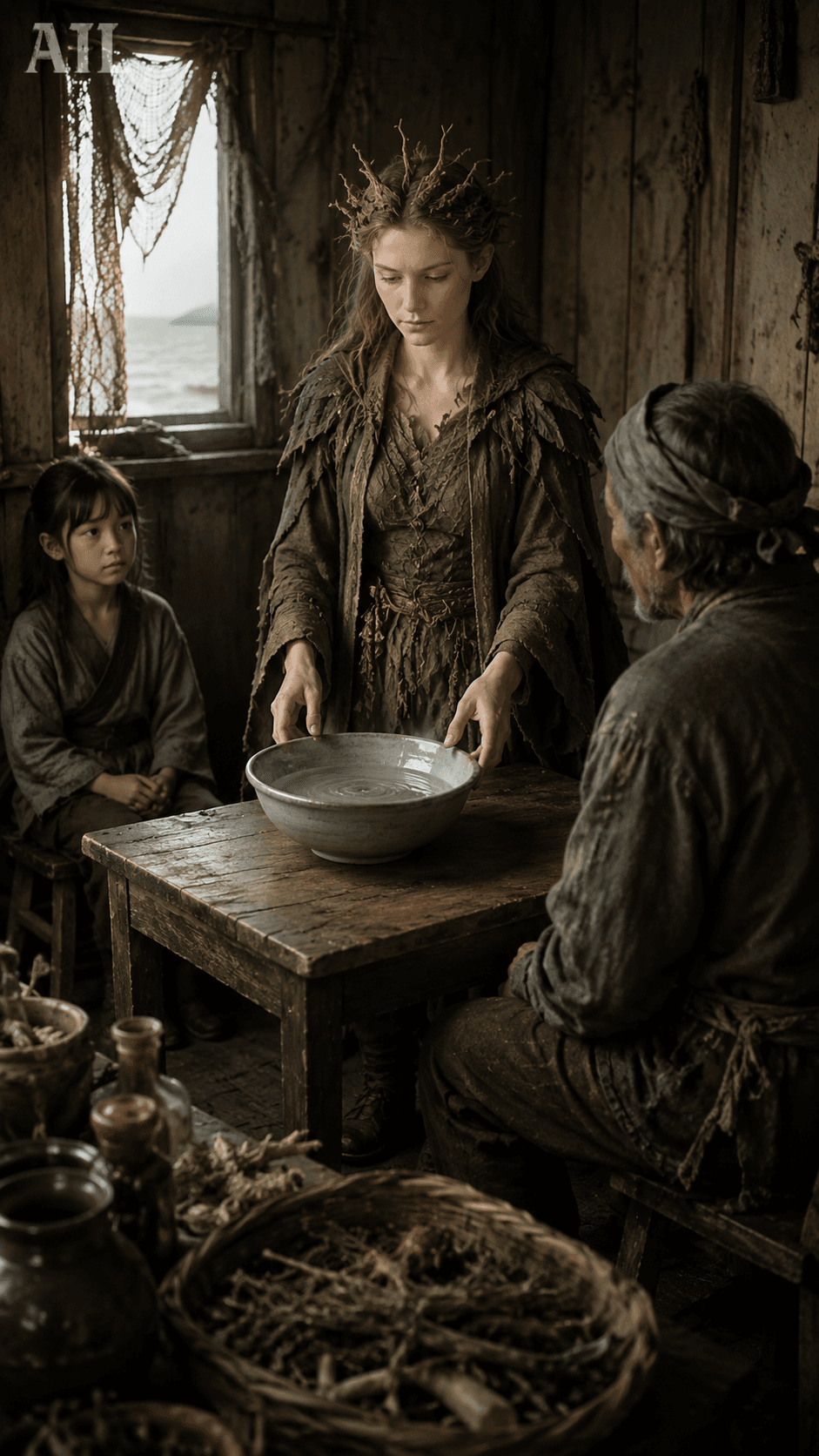 Grandmother didn't look at his back — she looked at the bowl of seawater on the table. The color shifted, and she held silence for ten more seconds before her next question... #bothuymach