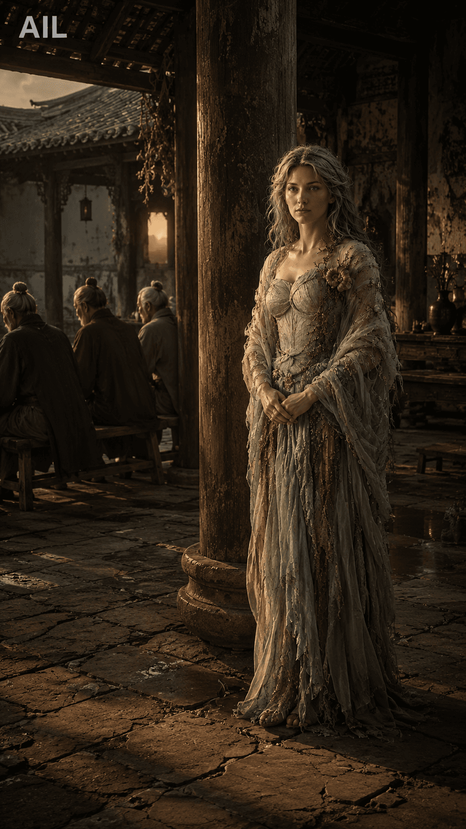 Three slow nods, no words. I stood there — accept what just settled on my shoulders, or walk away from the pillar like I saw nothing? #canhkhosandinh