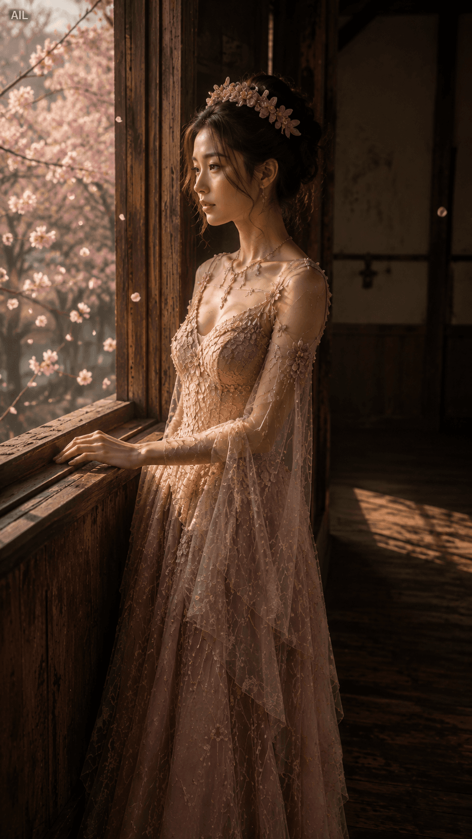 The petals fell without wind — I stood watching and realized the moment wasn't mine to hold.