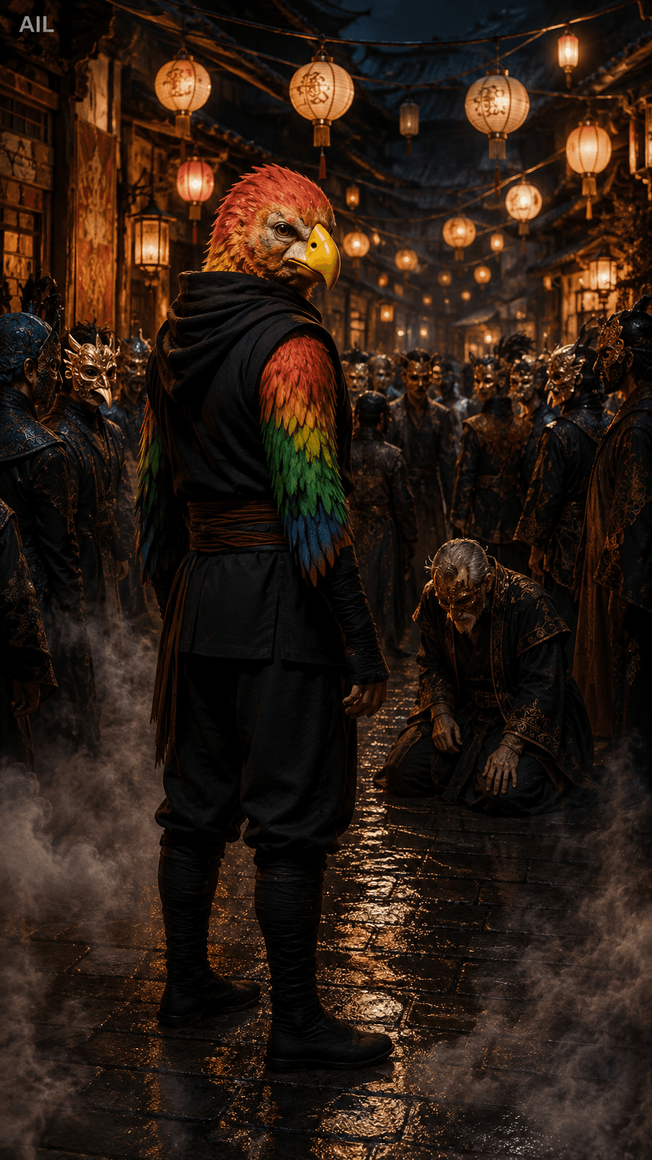 On the Night of No Shadows, his was the only unmasked face in the alley — and when the old man removed his mask and wept, Silvano turned away. He still doesn't know which one it was. #thanhmaingoitoi