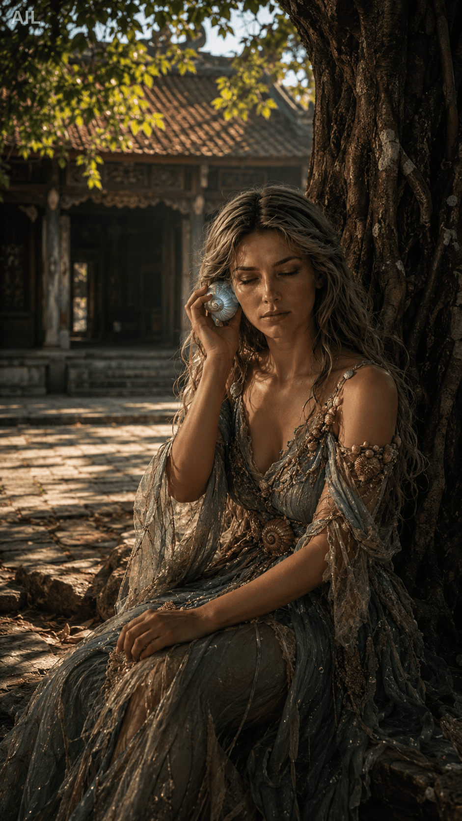 The shell was cold in full noon sun — cold without reason. I held it to my ear and this time it wasn't silence but many silences layered over each other. The harder I listened... #canhkhosandinh