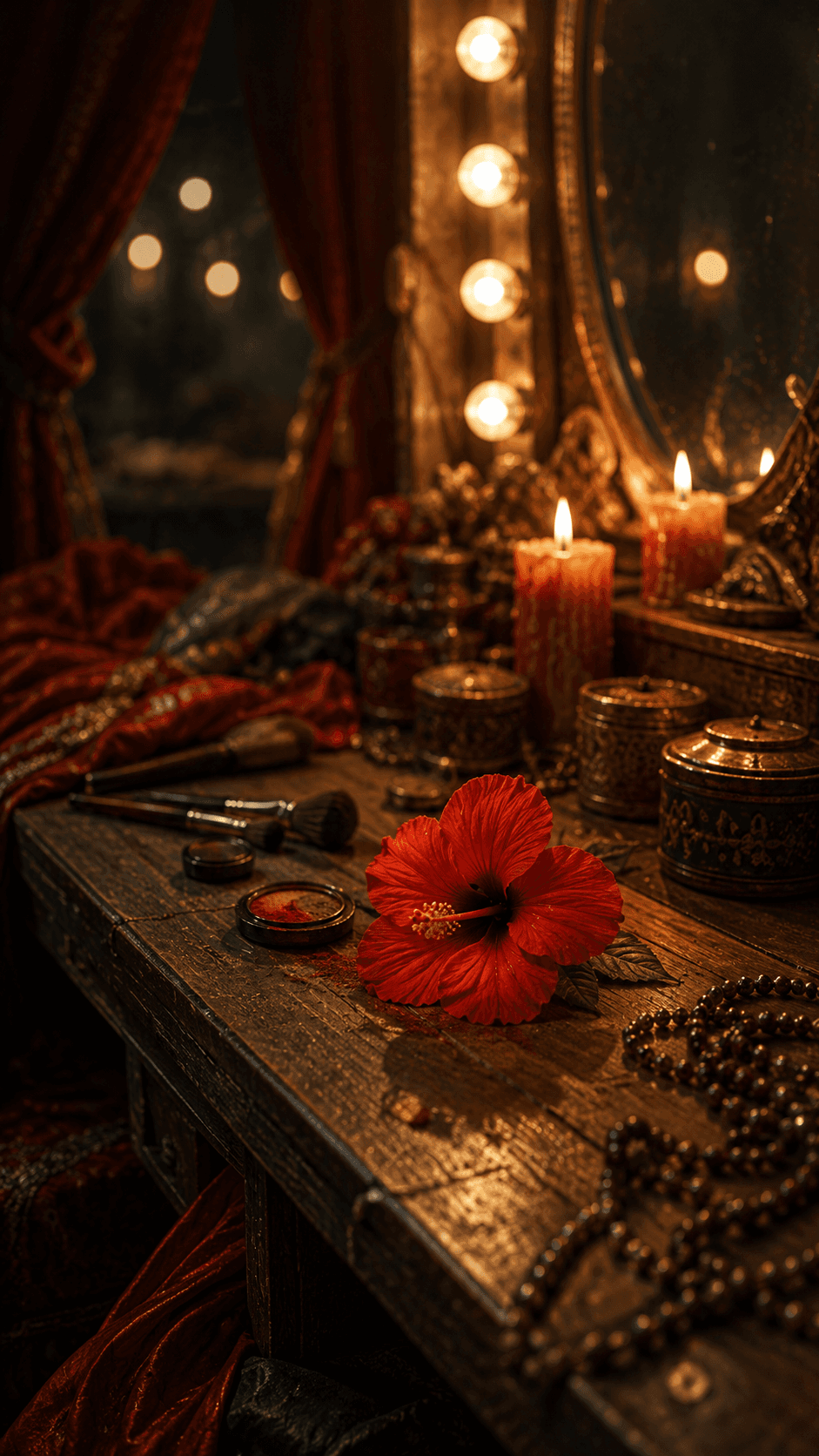 Cô ấy không nói gì — chỉ để lại một cành hibiscus trên bàn trang điểm rồi đi. Tôi nhìn nó một lúc lâu. Không chạy theo.