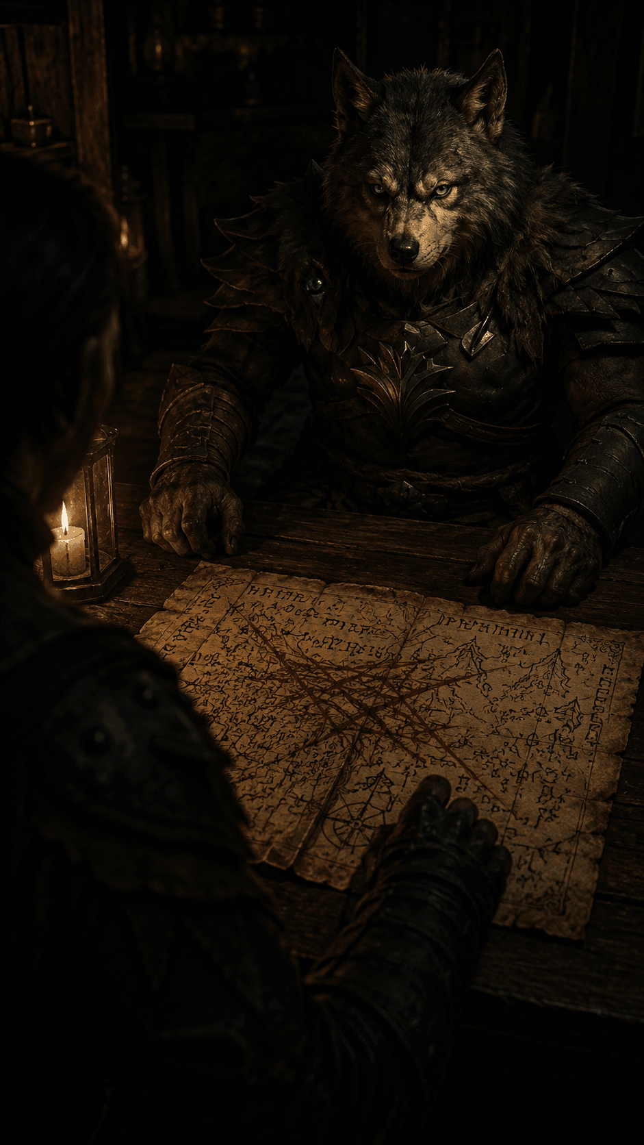 My handwriting, but I don't remember writing it. I didn't reach for the map — because reaching for it would mean admitting the red mark still matters.